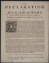 The declaration of William and Mary, King and Queen of England, France and Ireland, to all their loving subjects in the Kingdom of Ireland