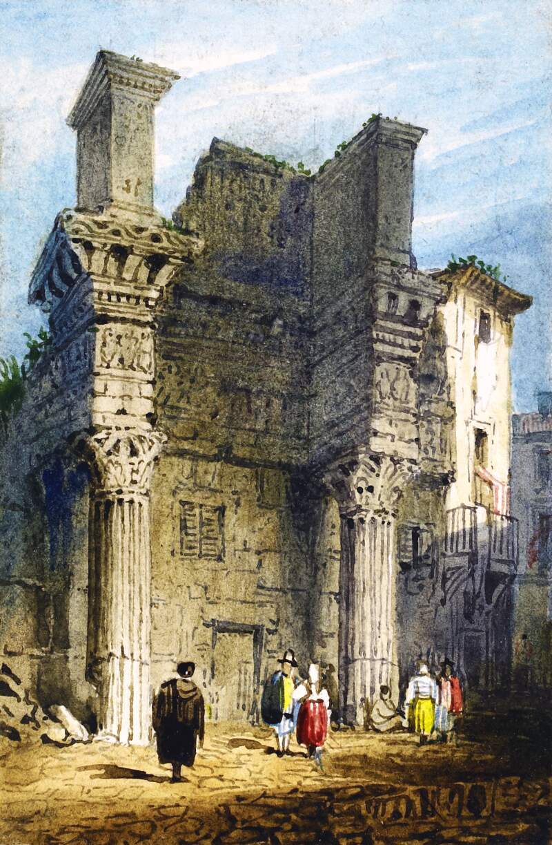 [The Temple of Pallas - Rome, after Samuel Prout]