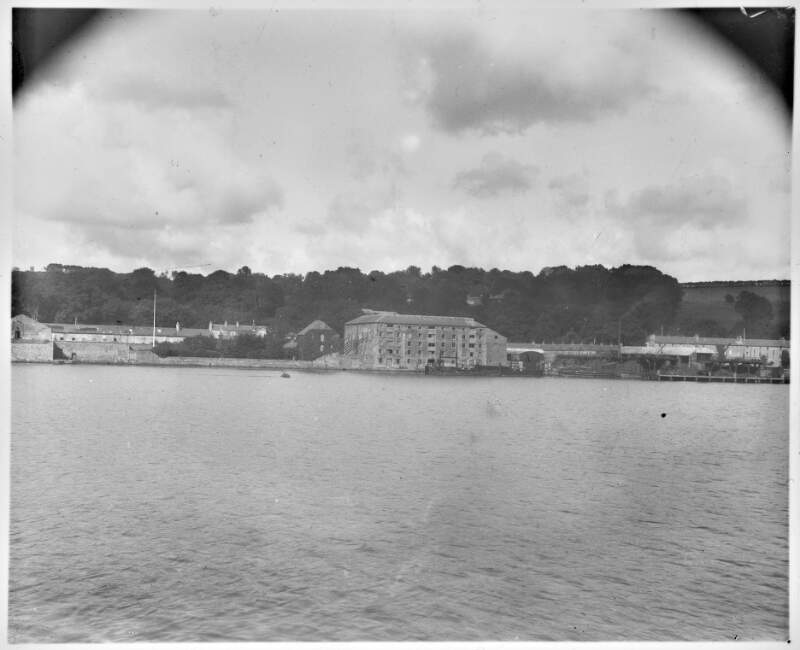 [View of old store building from across the river, Ferrybank, Waterford]