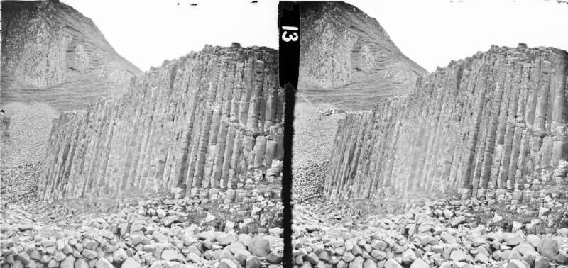 [Rock cliff ascent, Giant's Causeway, Co. Antrim]