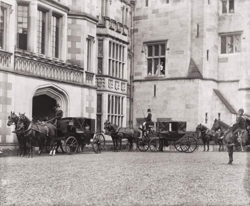 [Departure of royal party from Adare Manor, Adare, Co. Limerick]
