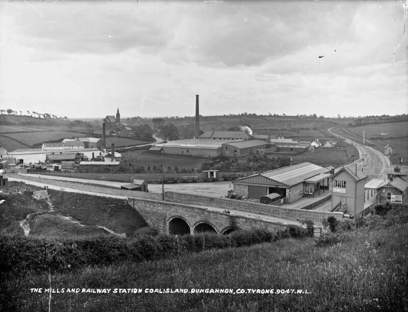 The mills and railway station, Coalisland, Dungannon, Co. Tyrone