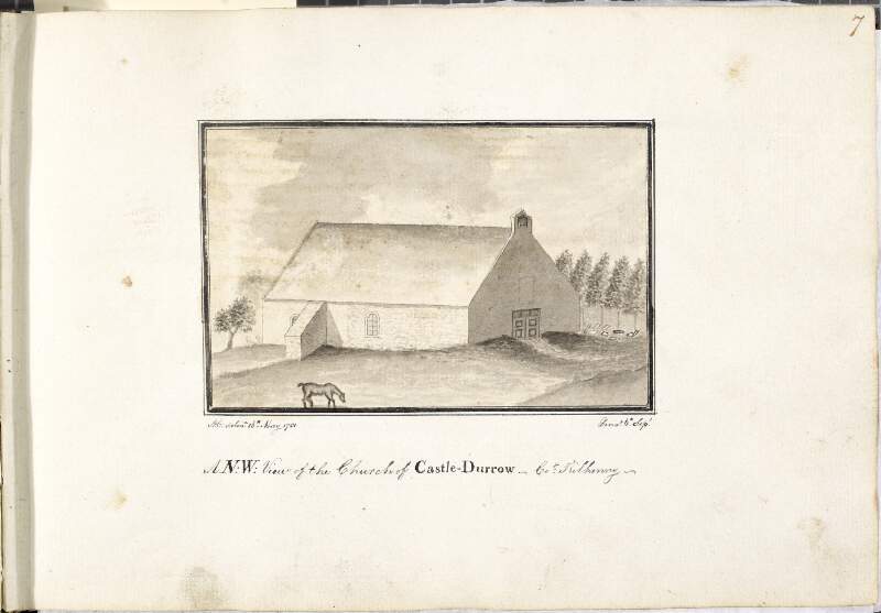 A N:W: View of the Church of Castle-Durrow, Co.y Kilkenny