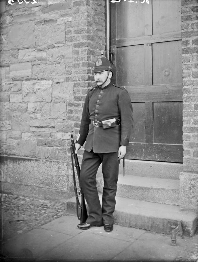 [A Royal Irish Constabulary man, full-length portrait]