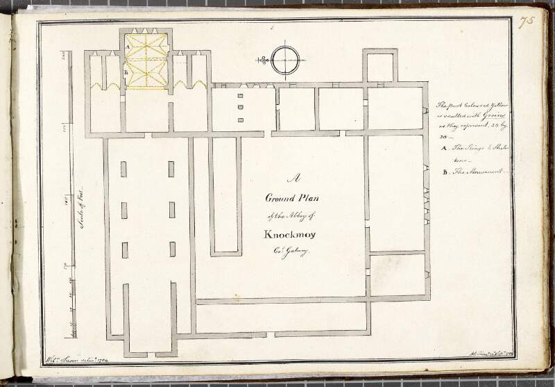 A Ground Plan of the Abbey of Knockmoy Co:y Galway