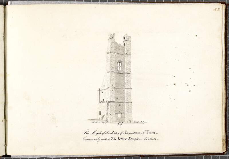 The Steeple of the Abbey of Augustines at Trim - Commonly called the Yellow Steeple - Co.y Meath