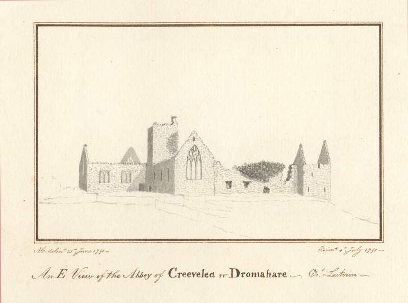 An E View of the Abbey of Creevelea or Dromahare, Co.y Leitrim