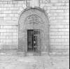 [Main entrance with stone carving, Kilmainham Gaol, Dublin]