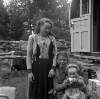 [Young woman and children at Sheridan and O'Brien campsite, Loughrea, Co. Galway]