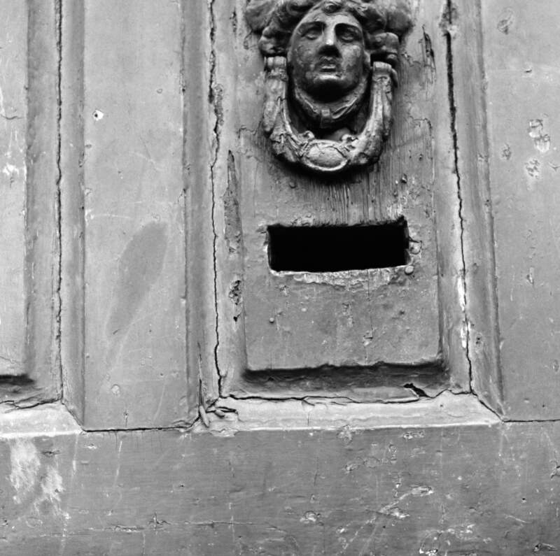[Detail of knocker on Georgian door, Eccles Street, Dublin]