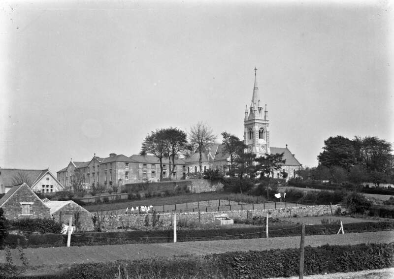 [View of church and surroundings, Abbeyleix, Co. Laois]