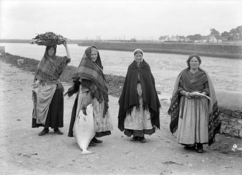 [Irish women with fish catch]