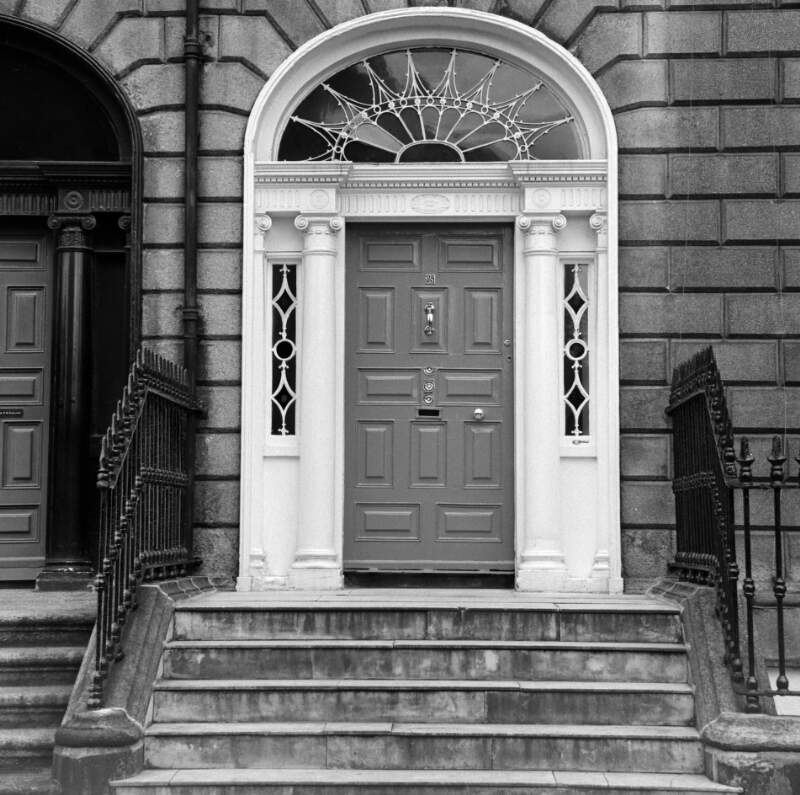 [Georgian doorway, Upper Lesson Street, Dublin]