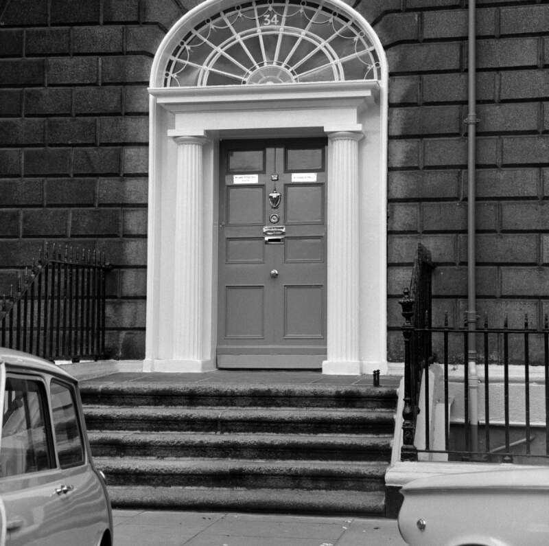 [Georgian doorway, Upper Leeson Street, Dublin]