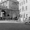 [School girls, Corpus Christi procession, Henrietta Street entrance to King's Inns, Dublin]