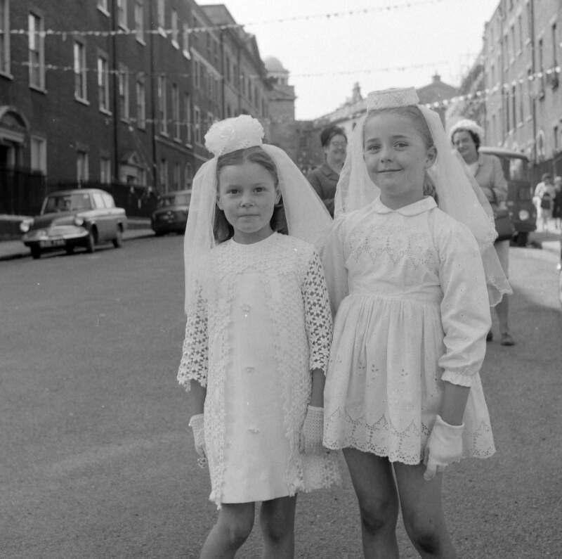 [Two communion girls, Corpus Christi, Henrietta Street, Dublin]