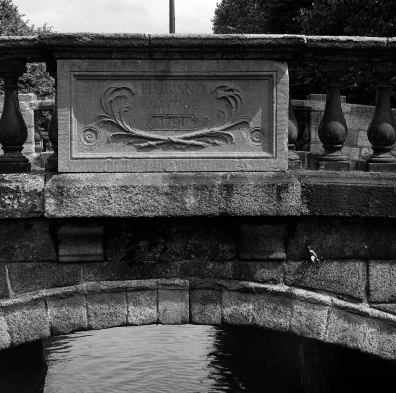 [Detail of plaque on Huband Bridge, Grand Canal, Dublin]