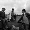 [Patrick Kavanagh chatting to two men on truck, Inniskeen, Co. Monaghan]