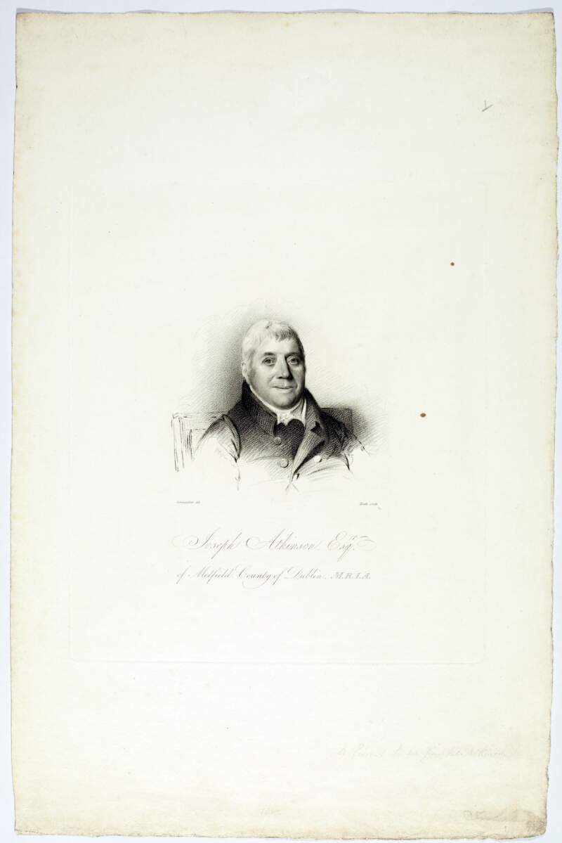 Joseph Atkinson Esqr. of Melfield, County of Dublin, M.R.I.A.