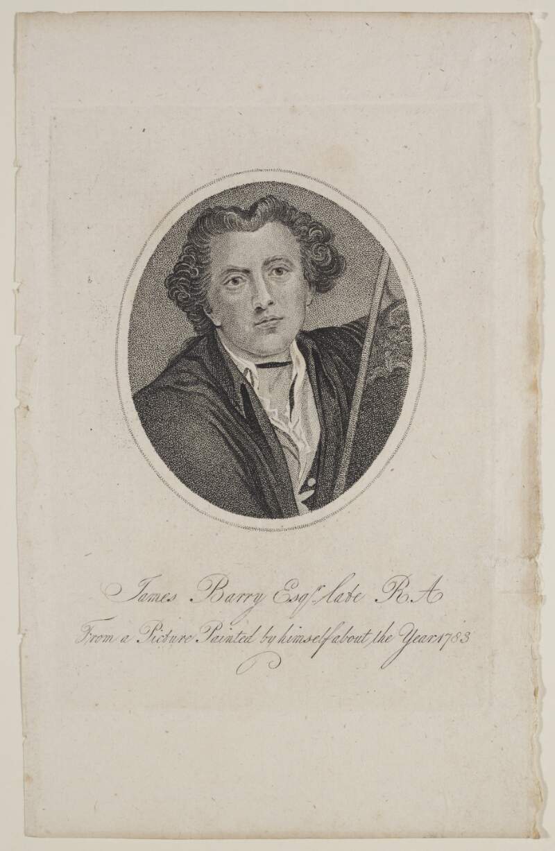 James Barry Esqr. late R.A. From a Picture Painted by himself about the Year 1783