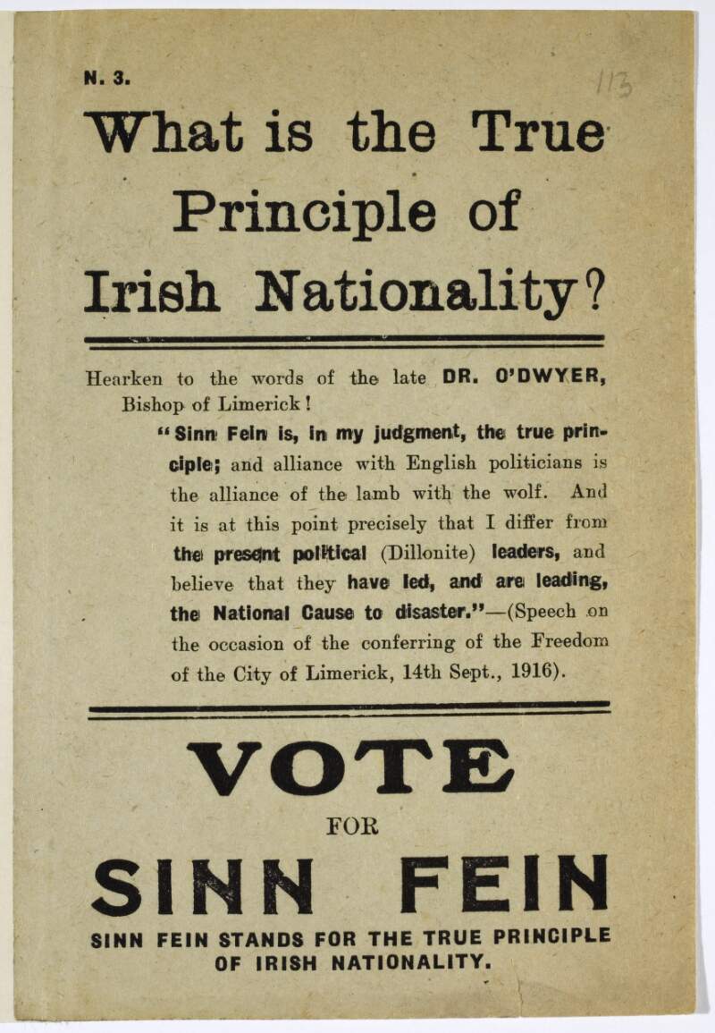 What is the true principle of Irish nationality?