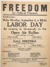 Freedom for political prisoners. Workers: Make Monday, September 6, a Real Labor Day.