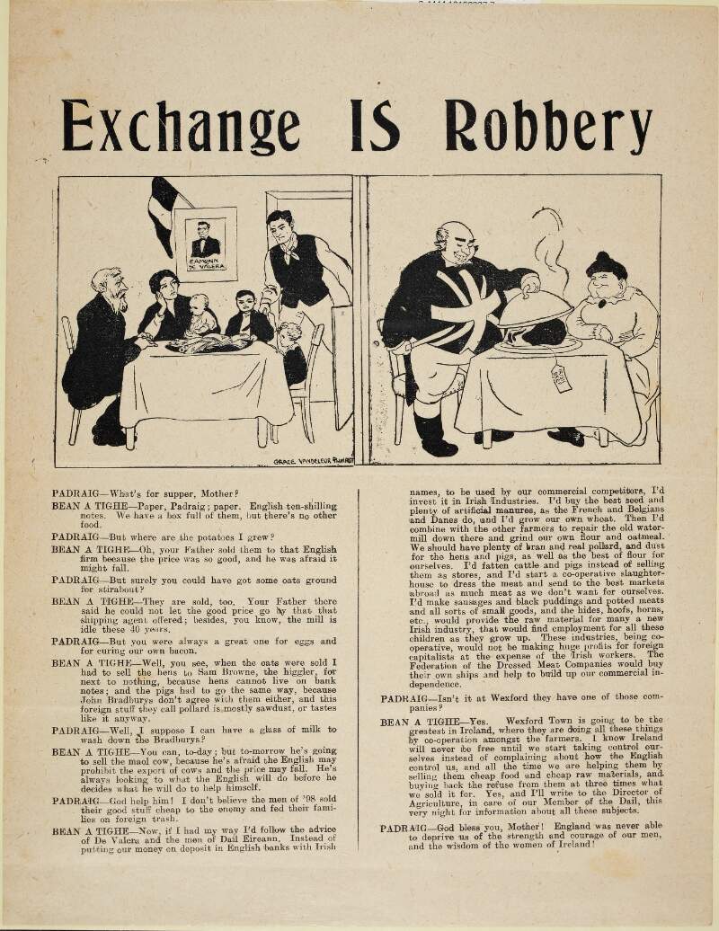 Exchange is robbery [handbill in the form of a dialogue advocating economic self-sufficiency].