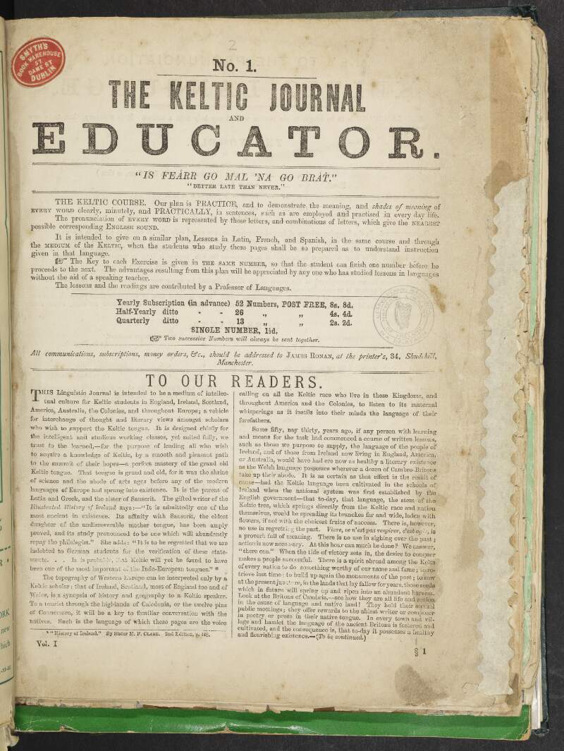 The Keltic Journal and Educator.