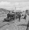 [Irish Railway Record Society special train shunting at Bandon while men look on, Co. Cork]