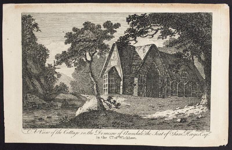 A view of the cottage in the demesne of Avondale, the Seat of Saml. Hayes Esqr., in the Co. of Wicklow