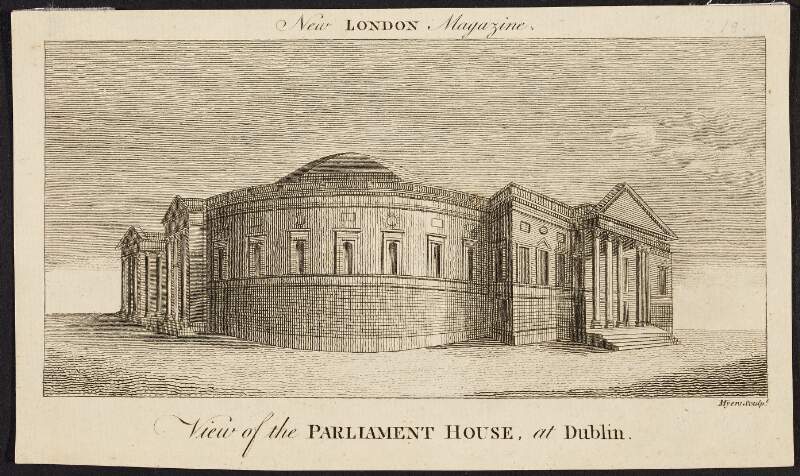 View of the Parliament House, at Dublin.