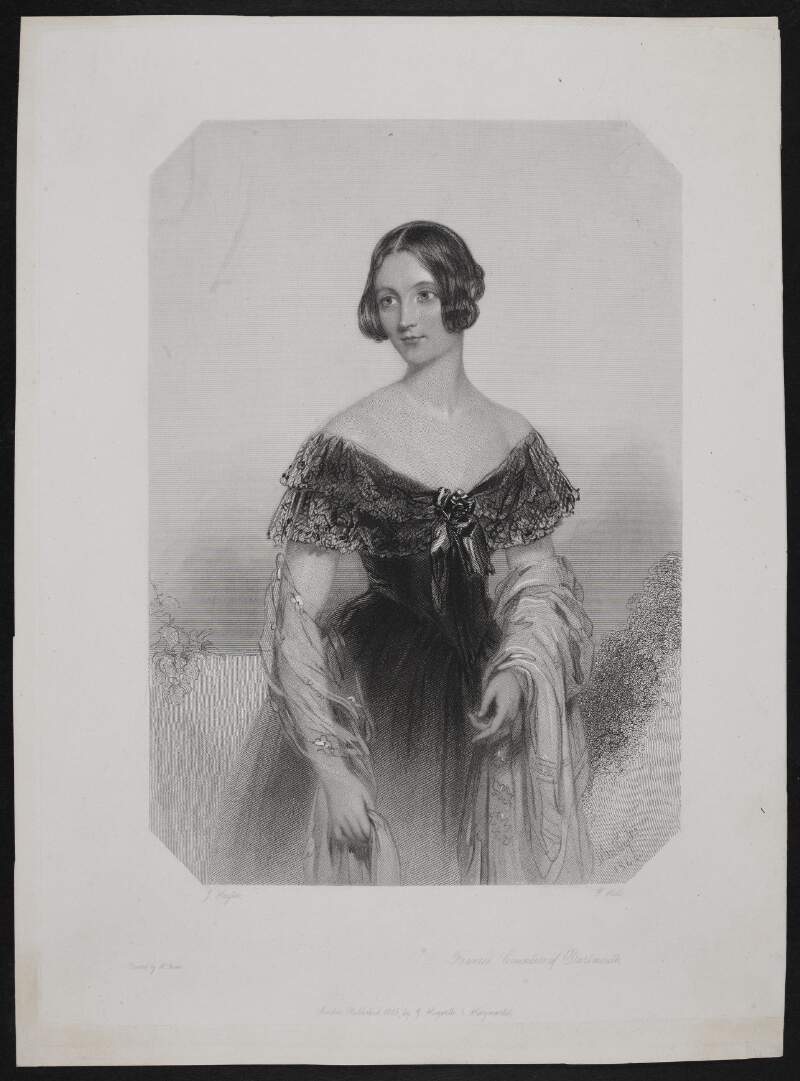 Frances Countess of Dartmouth London, published 1845, by J.Hogarth, 5 Haymarket./