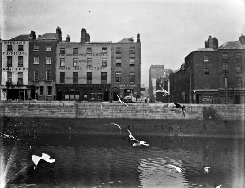 [View of the River Liffey, 14-18 Ormond Quay, Lower and Swifts Row, taken from south quays]