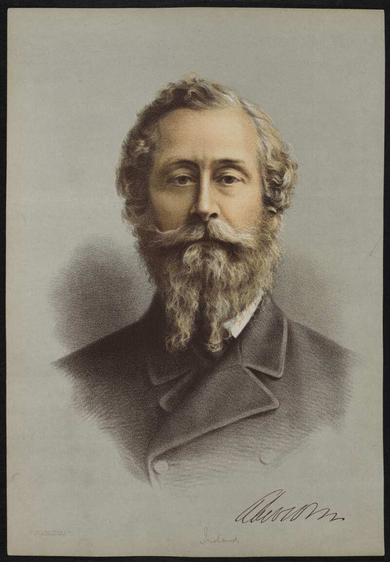[Portrait of James Hamilton Abercorn, 1st Duke of Abercorn, (1811-1885), Lord-Lieutenant of Ireland; head & shoulders, full face]