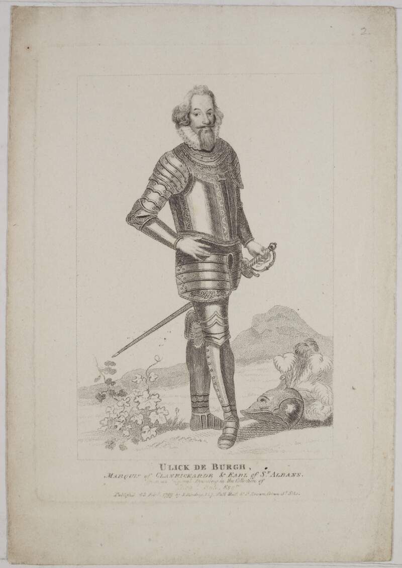 Ulick De Burgh, Marquis of Clanrickarde [Clanricarde] & Earl of St. Alban's. from an Original Drawing in the Collectin of Richd. Bull, Esqr..