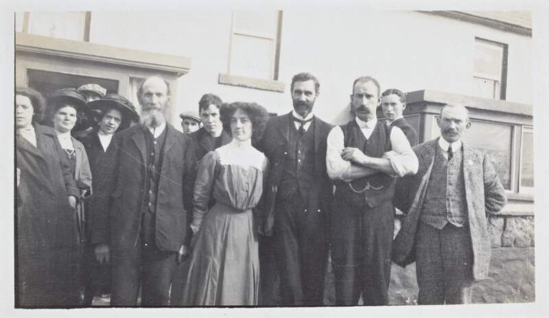 [Sir Roger Casement with a group of eleven people on Tory Island]