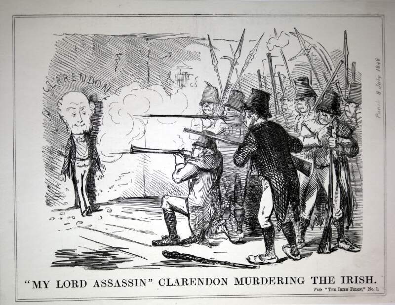"My Lord Assassin" Clarendon murdering the Irish