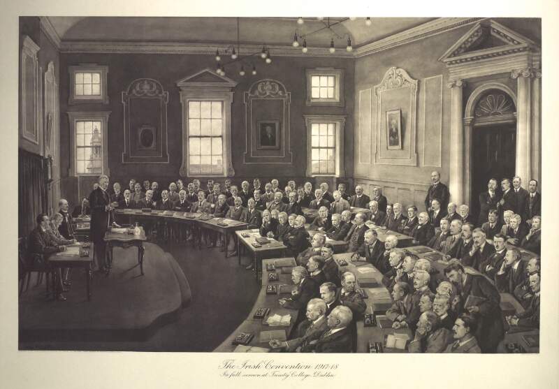 [The Irish Convention 1917-1918 in full session at Trinity College Dublin].