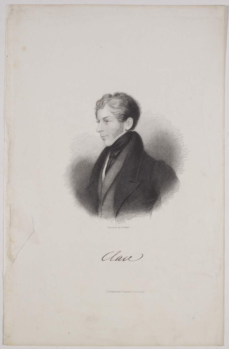 [John Fitzgibbon, 2nd Earl of Clare, governor of Bombay, (1792-1851) ; half-length, to left]
