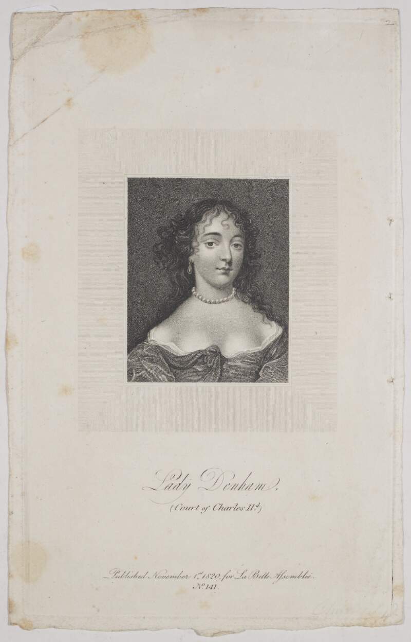 Lady Denham, (Court of Charles IId.)