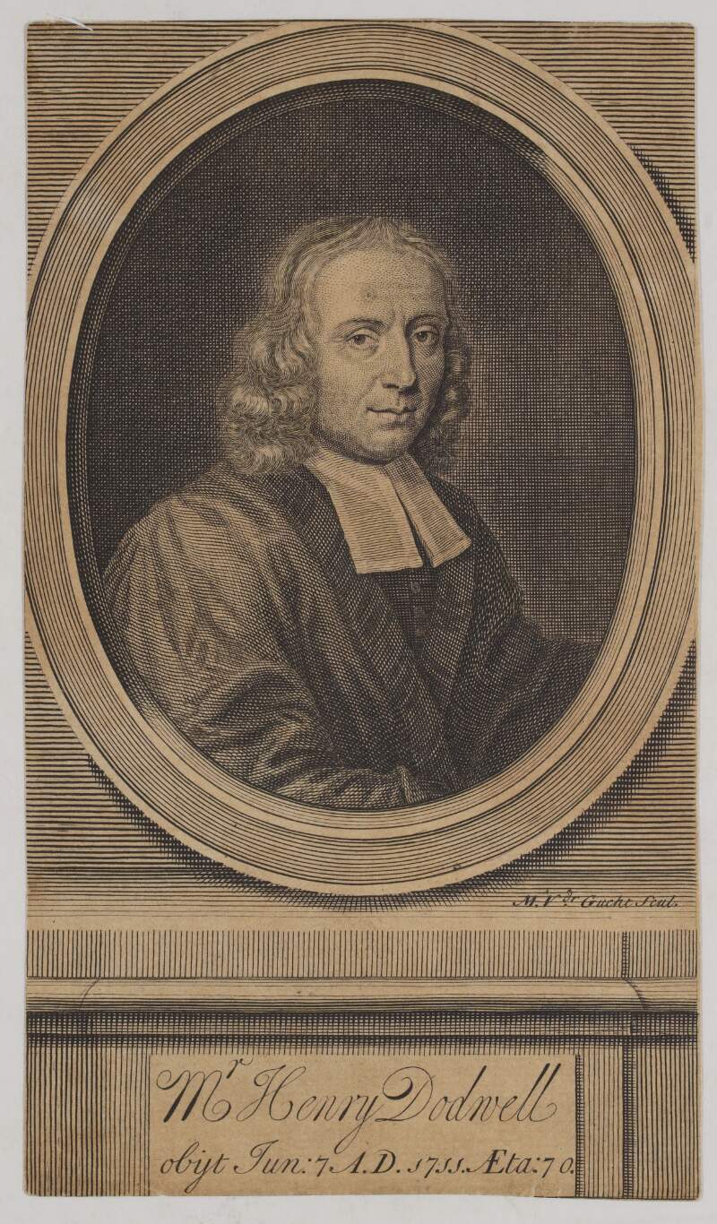 Mr. Henry Dodwell, Obyt Jun: 7. AD. 1711 Æta: 70.