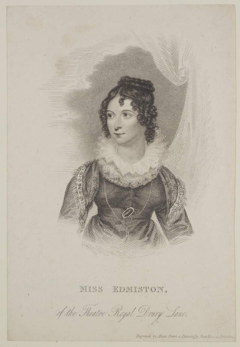 Miss Edmiston, of the Theatre Royal Drury Lane. /