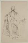 [Hugh Gough, 1st Viscount Gough, G.C.B., field-marshal, (1779-1869) ; whole-length, seated, looking to right, with papers, ink stand, cloak on back of chair]