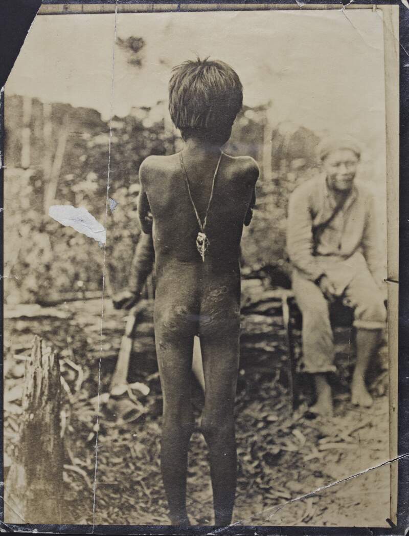 [Young boy, with his back to the camera in the Putumayo region]