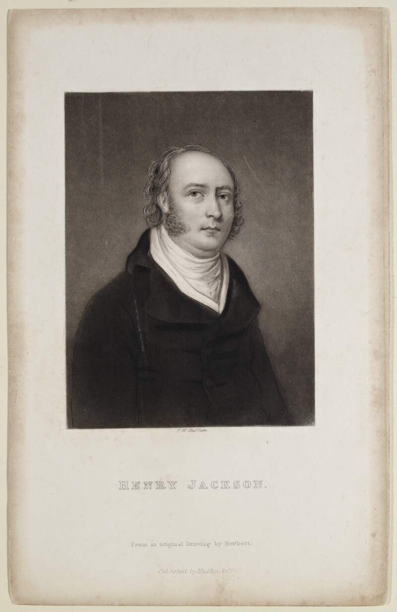 Henry Jackson. From an original Drawing by Herbert /