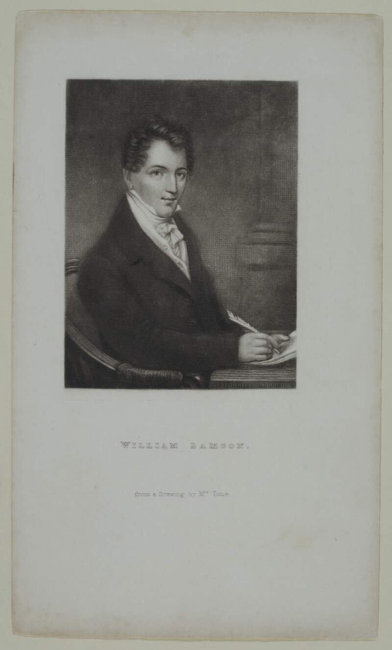 William Samson. From a drawing by Mrs. Tone.