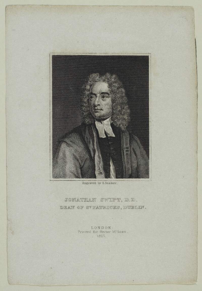 Jonathan Swift, D.D. Dean of St. Patrick's, Dublin.