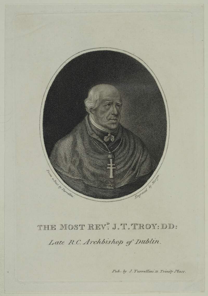 The Most Revd. J.T. Troy: DD: Late R.C. Archbishop of Dublin.