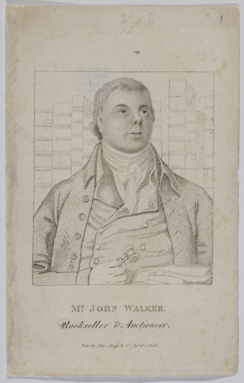Mr. John Walker, Bookseller & Auctioneer.