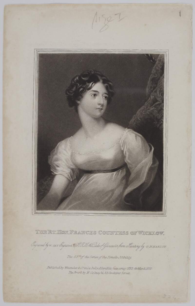 The Rt. Hon. Frances Countess of Wicklow.